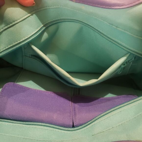 Genuine Sonoma Jean Company blue/turquoise canvas beach tote. - Picture 5 of 7